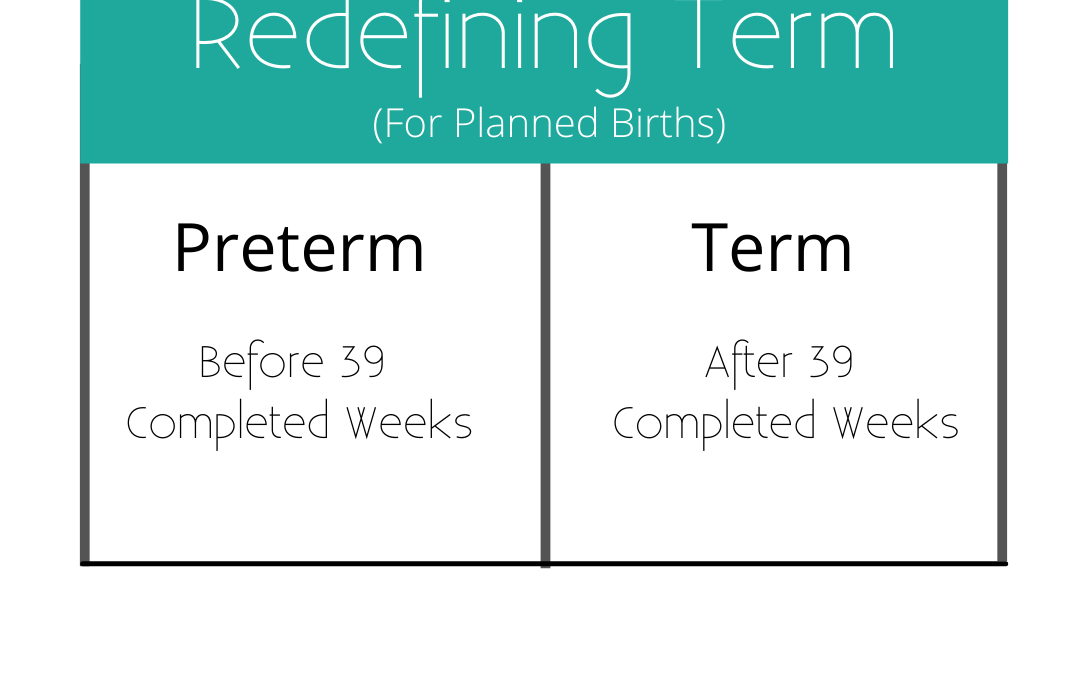 Every Week Really Does Matter: Redefining Term For Planned Births