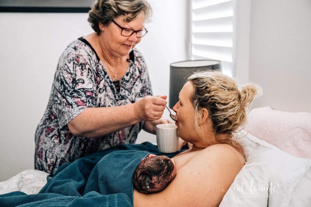 Vicki Hobbs-trained doula working with client in Perth